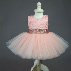 Girls Sparkly Elegant Party Dress